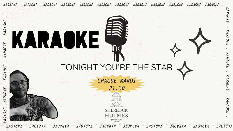 Karaoke event at The Sherlock Holmes English Pub in Bordeaux